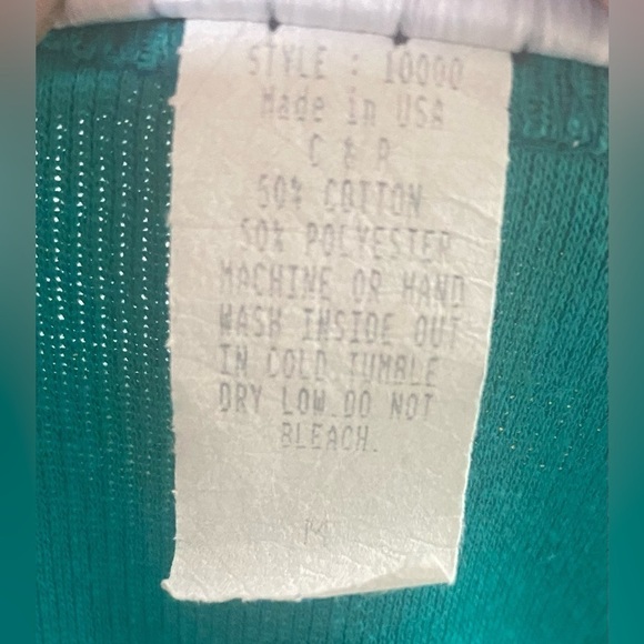 Vintage COURTWELL GREEN W SILKSCREEN LEAF PRINT - COTTON BLEND MAXI DRESS SZ M - Picture 9 of 9